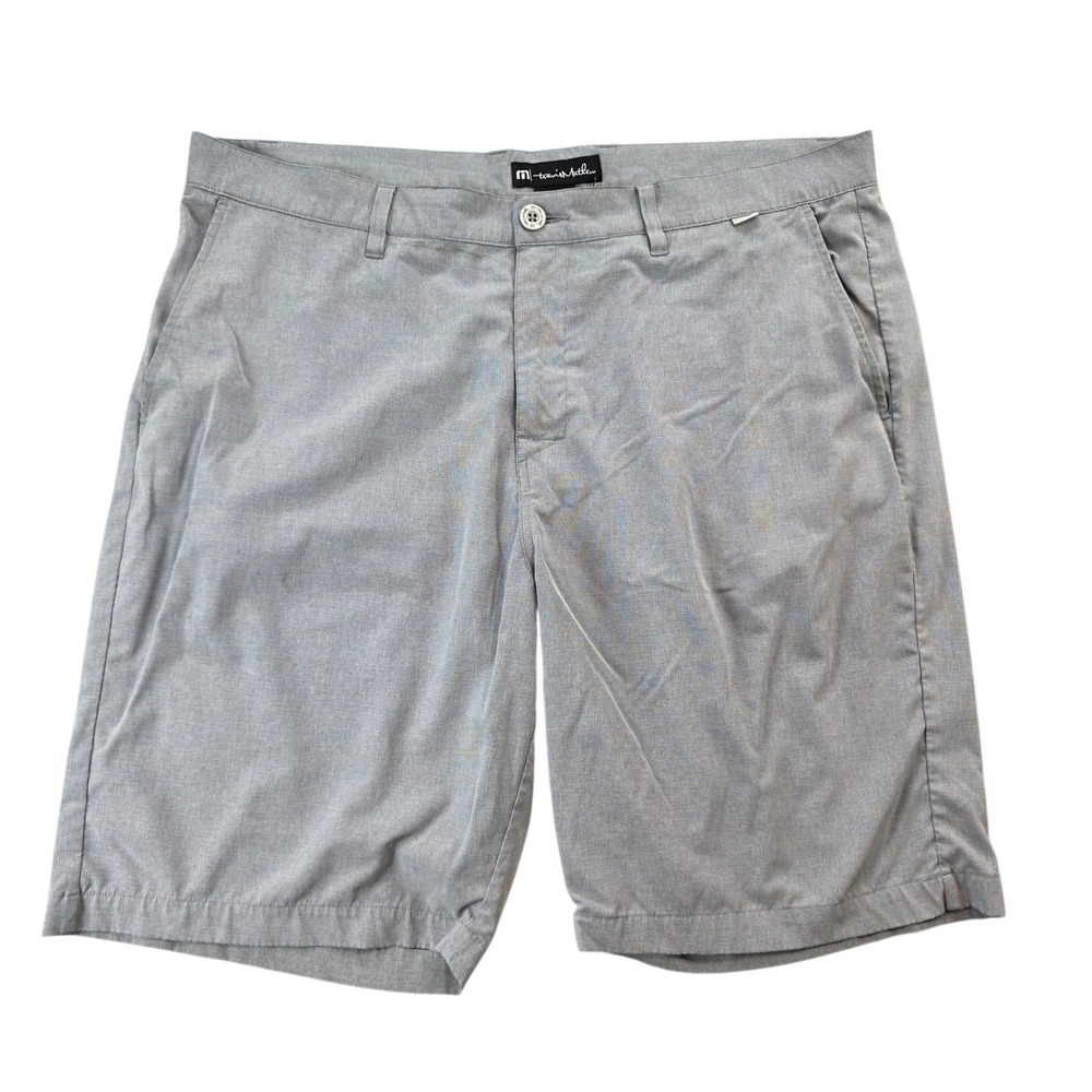 Travis Mathew Men's Gray Lightweight‎ Golf Shorts Micro Check Plaid Size 38